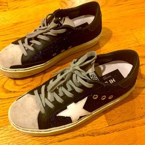 COPY - High Star Golden Goose! Sparkly navy with black star!